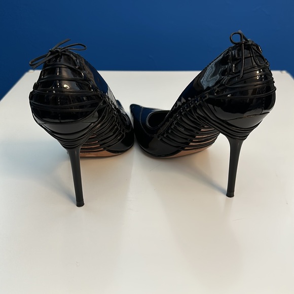 Schutz leather lace-up wrapped stilleto heel - Picture 4 of 5